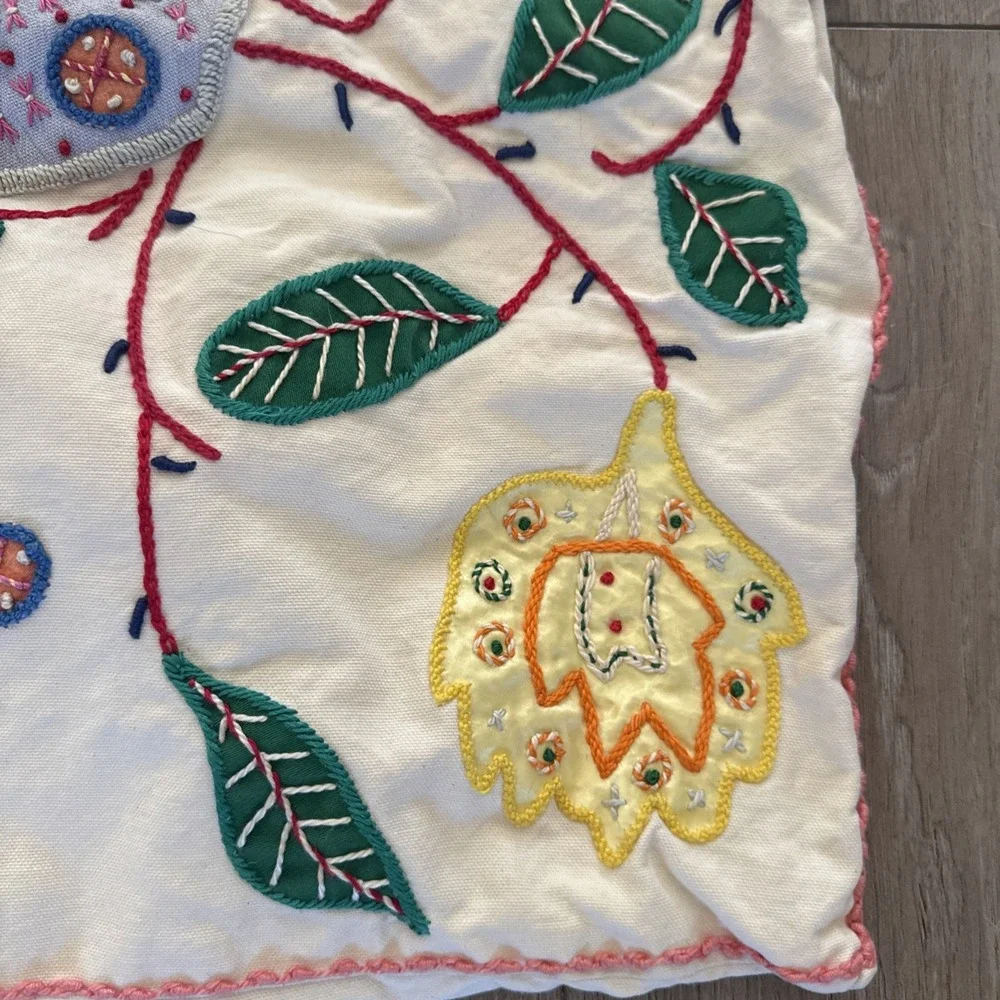 Vintage Handmade, Suzani Uzbek OLD Tapestry 18 X 18 Pillow Cover
